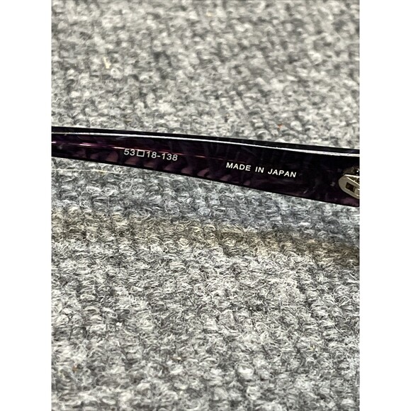 Sama Eyeglasses Frames APEX Purple Mesh Rectangular 53-18-138 - Picture 4 of 5